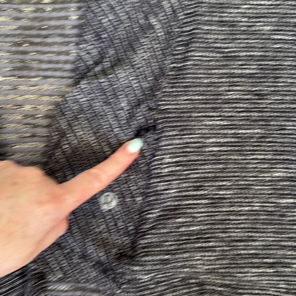 Lululemon Athletica Vintage Kano Catch Me Long Sleeve Top Heather Black White - Picture 8 of 10